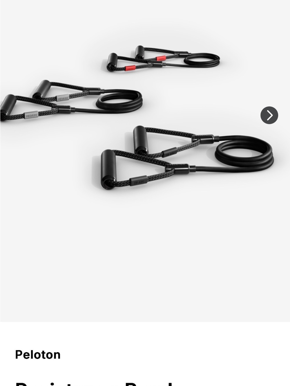 Brand new Peloton Resistance Cables - Black with Red Accent
